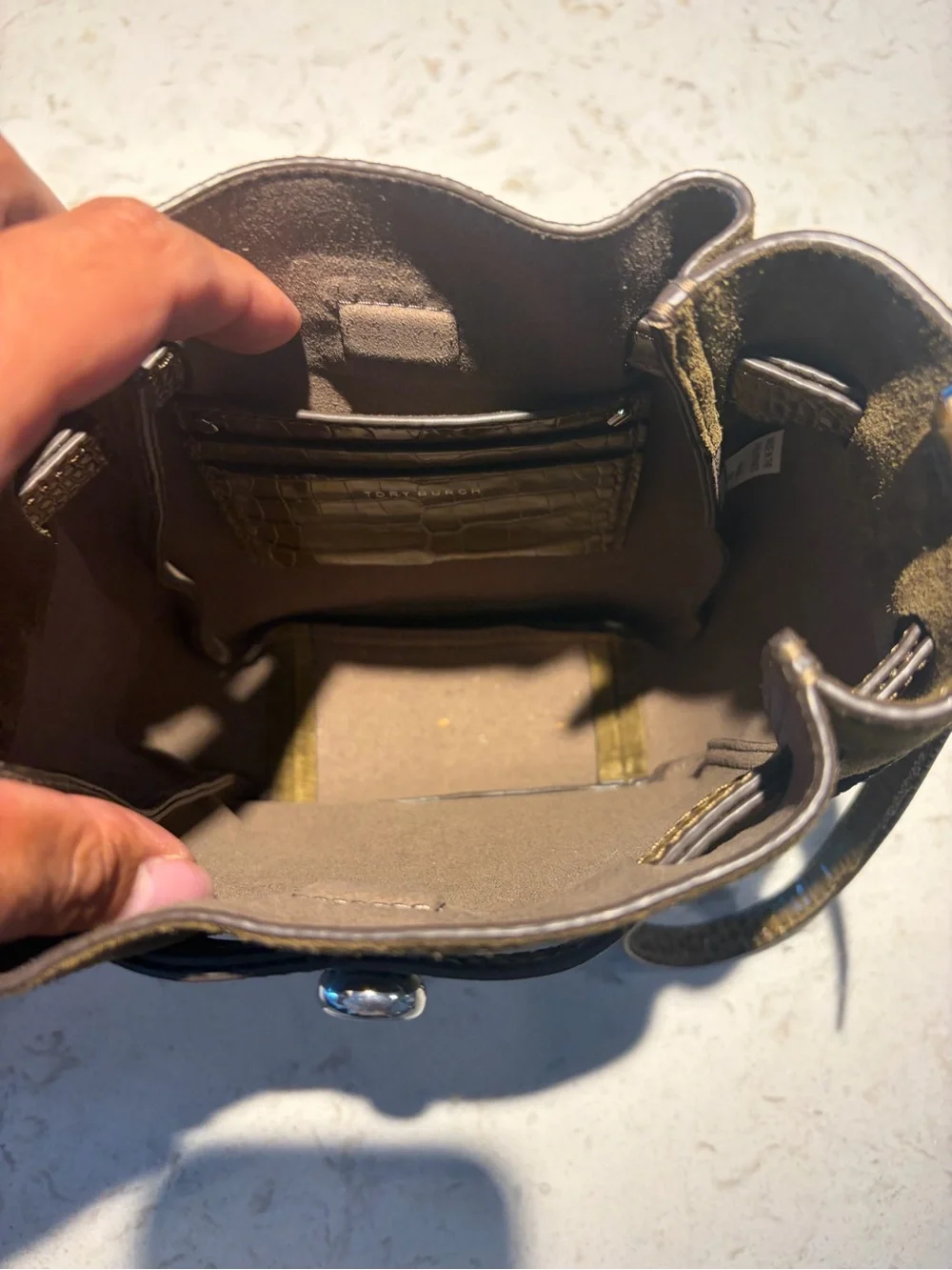 Tory Burch compact coach